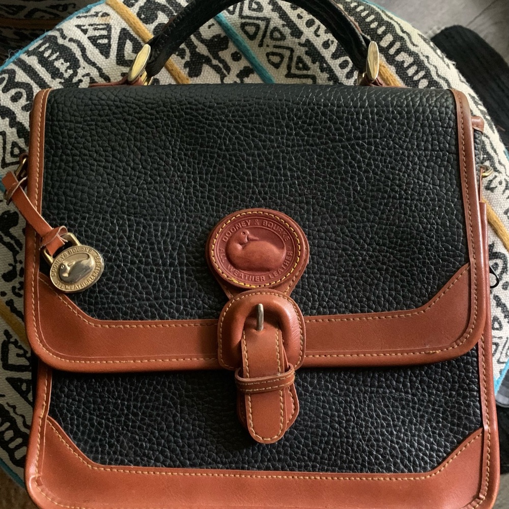 Dooney & Bourke Black and Brown Leather purse